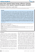 Cover page: How Does Spatial Study Design Influence Density Estimates from Spatial Capture-Recapture Models?