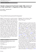 Cover page: The Role of Important Non-Parental Adults (VIPs) in the Lives of Older Adolescents: A Comparison of Three Ethnic Groups