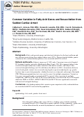 Cover page: Common Variation in Fatty Acid Genes and Resuscitation From Sudden Cardiac Arrest