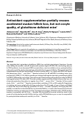 Cover page: Antioxidant supplementation partially rescues accelerated ovarian follicle loss, but not oocyte quality, of glutathione-deficient mice†