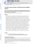 Cover page: The effect of novel therapies in high-molecular-risk multiple myeloma.