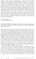 Cover page: The Colonial Problem: An Indigenous Perspective on Crime and Injustice in Canada. By Lisa Monchalin.