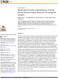 Cover page: Would government compensation of living kidney donors exploit the poor? An empirical analysis