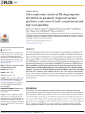 Cover page: Ultra-rapid near universal TB drug regimen identified via parabolic response surface platform cures mice of both conventional and high susceptibility