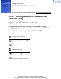 Cover page: Parent Coaching Model for Adolescents With Emotional Eating