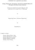 Cover page: Design, Deployment, Navigation, and Control of Mobile Robots for Perception and Sensor Data Collection