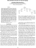 Cover page: Inferential Role Semantics for Natural Language