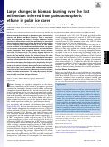 Cover page: Large changes in biomass burning over the last millennium inferred from paleoatmospheric ethane in polar ice cores