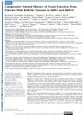 Cover page: Comparative Natural History of Visual Function From Patients With Biallelic Variants in BBS1 and BBS10