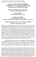 Cover page: Targets and Tactics of Play Fighting: Competitive versus Cooperative Styles of Play in Japanese and Tonkean Macaques