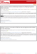 Cover page: Author Correction: Genomic and phenotypic analyses of six offspring of a genome-edited hornless bull.