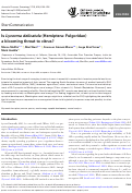 Cover page: Is Lycorma delicatula (Hemiptera: Fulgoridae) a blooming threat to citrus?