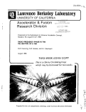 Cover page: RADIO FREQUENCY PHASE IN THE FEL SECTION OF A TBA