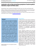 Cover page: Leukemia cutis as the presenting symptom of acute myeloid leukemia: report of three cases