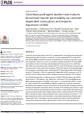 Cover page: Clostridium perfringens epsilon toxin induces blood brain barrier permeability via caveolae-dependent transcytosis and requires expression of MAL