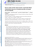 Cover page: Noxious newts and their natural enemies: Experimental effects of tetrodotoxin exposure on trematode parasites and aquatic macroinvertebrates