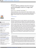 Cover page: Protein stability prediction by fine-tuning a protein language model on a mega-scale dataset.