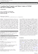 Cover page: Cancellous Bone Properties and Matrix Content of TGF-β2 and IGF-I in Human Tibia: A Pilot Study