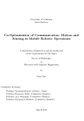 Cover page: Co-Optimization of Communication, Motion and Sensing in Mobile Robotic Operations