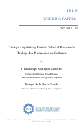 Cover page: Trabajo Cognitivo y Control Sobre el Proceso de Trabajo: La Producción de Software