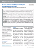 Cover page: Is there an association between fertility and domestic violence in Nepal?