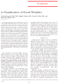 Cover page: A Classification of Facial Wrinkles