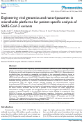 Cover page: Engineering viral genomics and nano-liposomes in microfluidic platforms for patient-specific analysis of SARS-CoV-2 variants