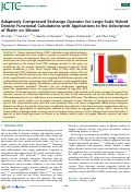 Cover page: Adaptively Compressed Exchange Operator for Large-Scale Hybrid Density Functional Calculations with Applications to the Adsorption of Water on Silicene