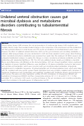 Cover page: Unilateral ureteral obstruction causes gut microbial dysbiosis and metabolome disorders contributing to tubulointerstitial fibrosis