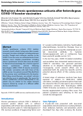 Cover page: Refractory chronic spontaneous urticaria after heterologous COVID-19 booster vaccination