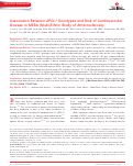 Cover page: Association Between APOL1 Genotypes and Risk of Cardiovascular Disease in MESA (Multi‐Ethnic Study of Atherosclerosis)