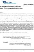 Cover page: Making Room for Earth in Hawaiʻi:  Sean Connelly’s A Small Area of Land
