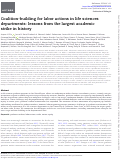 Cover page: Coalition-building for labor actions in life sciences departments: lessons from the largest academic strike in history