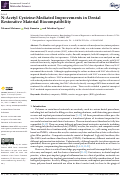 Cover page: N-Acetyl Cysteine-Mediated Improvements in Dental Restorative Material Biocompatibility