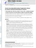 Cover page: Factors Associated With Seeking Treatment for Urinary Incontinence During the Menopausal Transition