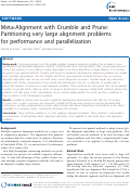 Cover page: Meta-Alignment with Crumble and Prune: Partitioning very large alignment problems for performance and parallelization