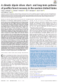 Cover page: A climatic dipole drives short- and long-term patterns of postfire forest recovery in the western United States