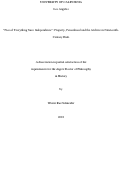 Cover page: "Free of Everything Save Independence": Property, Personhood and the Archive in Nineteenth-Century Haiti