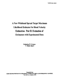 Cover page: A New Wideband Spread Target Maximum Likelihood Estimator for Blood Velocity Estimation: Part Two - Evaluation of Estimators with Experimental Data