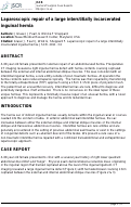 Cover page: Laparoscopic repair of a large interstitially incarcerated inguinal hernia