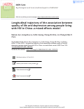 Cover page: Longitudinal trajectory of the association between quality of life and depression among people living with HIV in China: a mixed effects model