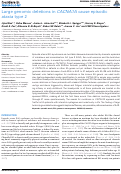 Cover page: Large Genomic Deletions in CACNA1A Cause Episodic Ataxia Type 2