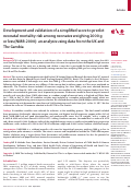 Cover page: Development and validation of a simplified score to predict neonatal mortality risk among neonates weighing 2000 g or less (NMR-2000): an analysis using data from the UK and The Gambia