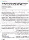 Cover page: Calcium binding to a remote site can replace magnesium as cofactor for mitochondrial Hsp90 (TRAP1) ATPase activity