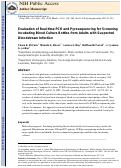 Cover page: Evaluation of real-time PCR and pyrosequencing for screening incubating blood culture bottles from adults with suspected bloodstream infection