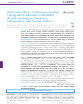 Cover page: Differential Effects of Electronic Hookah Vaping and Traditional Combustible Hookah Smoking on Oxidation, Inflammation, and Arterial Stiffness