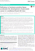 Cover page: Deficiency in hormone-sensitive lipase accelerates the development of pancreatic cancer in conditional KrasG12D mice.