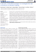 Cover page: A dynamic, embodied paradigm to investigate the role of serotonin in decision-making