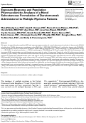 Cover page: Exposure-Response and Population Pharmacokinetic Analyses of a Novel Subcutaneous Formulation of Daratumumab Administered to Multiple Myeloma Patients.