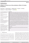 Cover page: Influence of land use on the persistence effect of riverine phosphorus